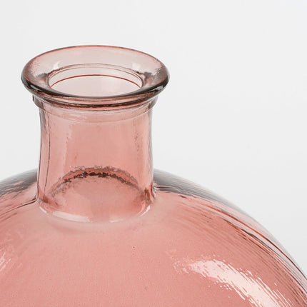 Firenza Bottle Vase - H42 x Ø34 cm - Recycled Glass - Light Pink