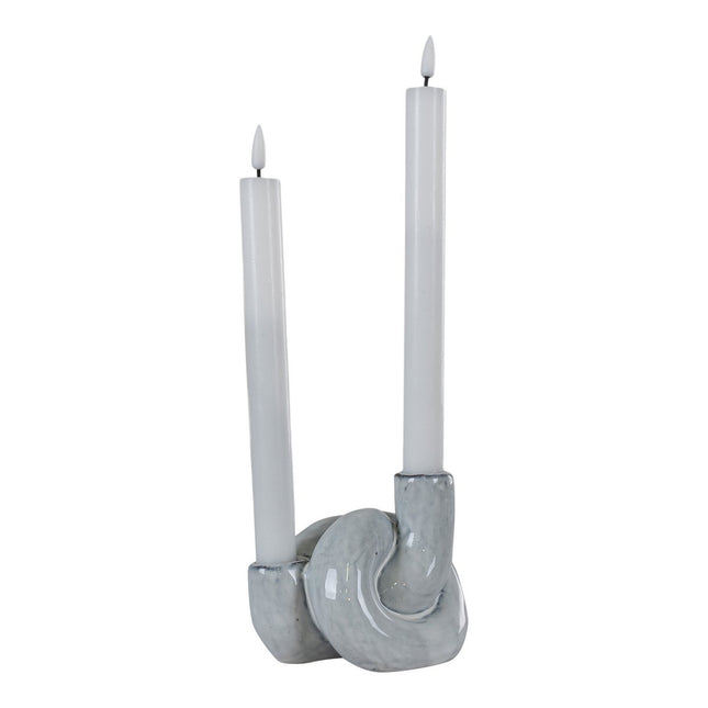 Candlestick - Mottled white