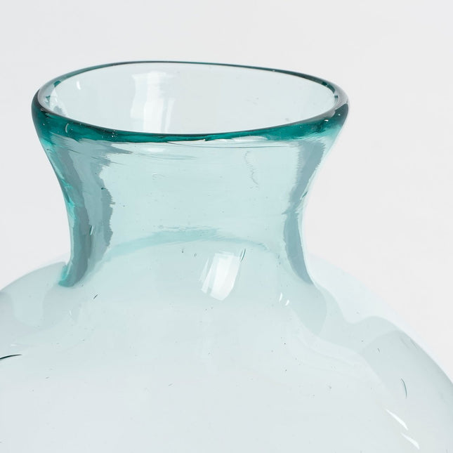 Florine Fles Vaas - H58 x Ø26 cm - Gerecycled Glas - Transparant