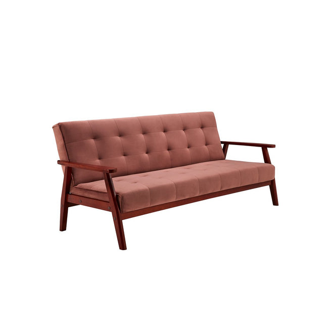 Scandinavian velvet pink sofa bed