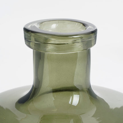 Regal Bottle Vase - H21.5 x Ø20 cm - Glass - Green