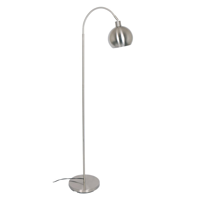 Metal floor lamp with stainless steel look