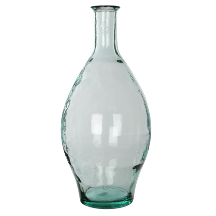 Kyara Fles Vaas - H60 x Ø28 cm - Gerecycled Glas - Transparant