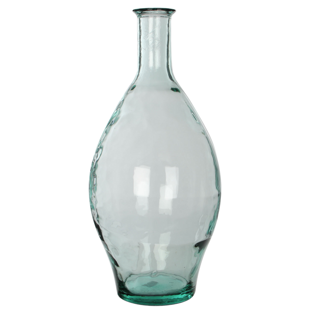 Kyara Bottle Vase - H60 x Ø28 cm - Recycled Glass - Transparent