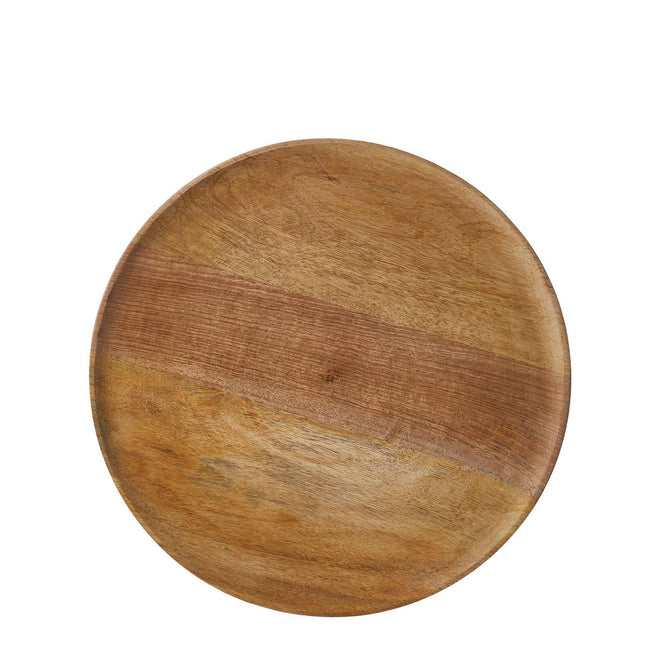 Duko Plate - Ø40 cm - 100% FSC Mango wood - Brown