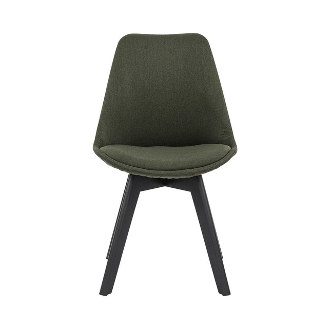 Chair set of 2 green textile