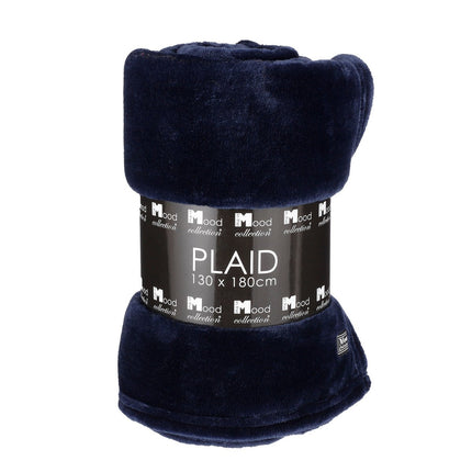 Famke Fleece Plaid - L180 x W130 cm - Dark blue