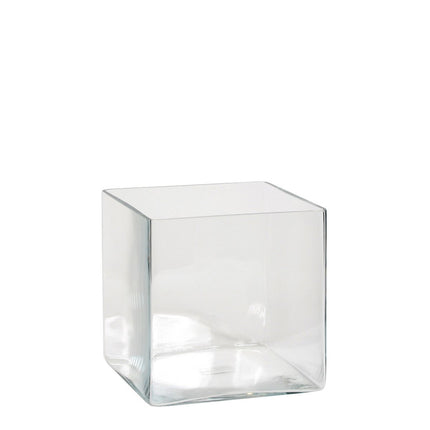 Britt Vase - L20 x W20 x H20 cm - Square - Transparent