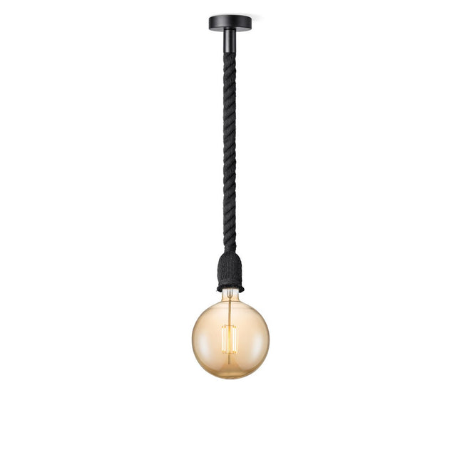 Home Sweet Home hanging lamp black Leonardo Globe G180 dimmable E27 amber