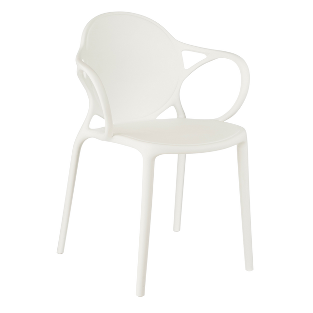 Nebraska Garden chair - L56 x W56.5 x H80 cm - Polypropylene - White
