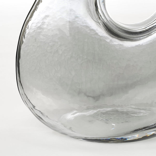 Jay Vase - L18.5 x W10.5 x H25 cm - Glass - Light gray