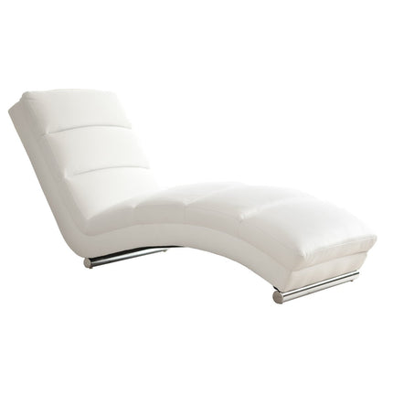 Relax lounger white artificial leather look
