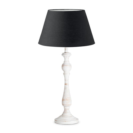 Home Sweet Home White Table Lamp Largo with Black Lampshade