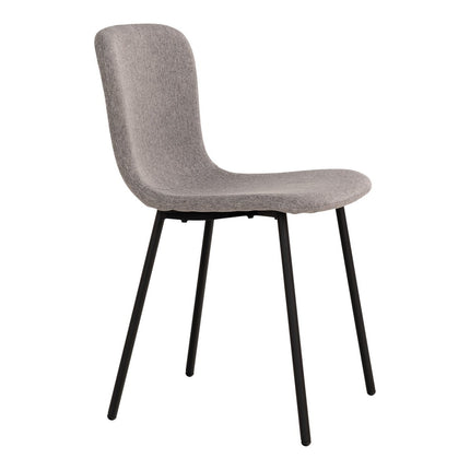 Halden Dining Chair - Dining room chair, light gray with black legs