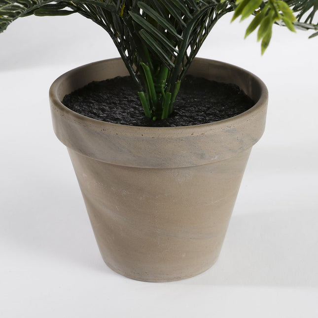 Artificial Cycas Palm Plant in Flower Pot Stan - H37 x Ø44 cm - Green